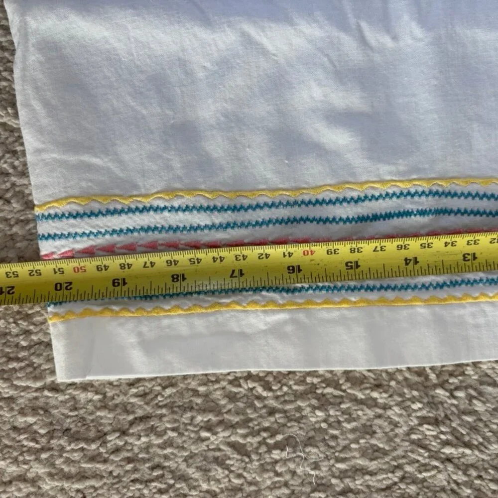 Vintage Stripe Embroidered Pillowcase Tube to finish